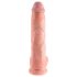 King Cock - realistický dildo s semenníkmi - 25 cm - telová farba