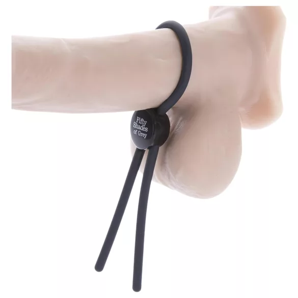 Fifty Shades of Grey - erekčný krúžok - silikón - sivý