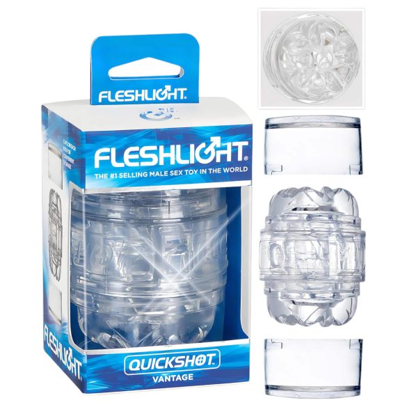 Fleshlight - cestovný masturbátor Quickshot Vantage - priehľadný