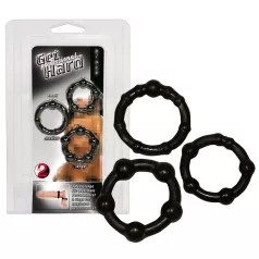 You2Toys - erekčný krúžok set - čierny - 3 ks