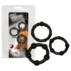 You2Toys - erekčný krúžok set - čierny - 3 ks