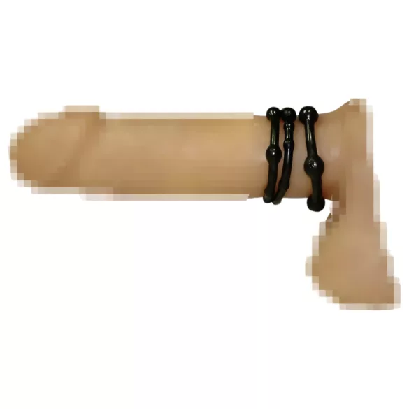 You2Toys - erekčný krúžok set - čierny - 3 ks