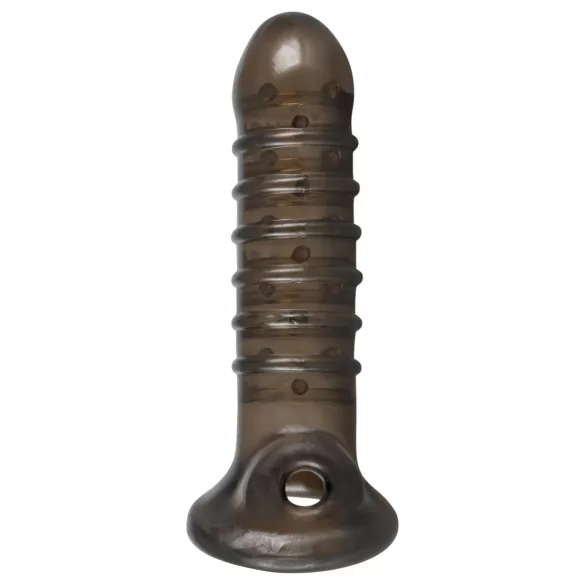 Rebel - návlek na penis s drážkami - sivý