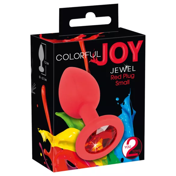 Colorful JOY - análny kolík - malý - silikón - červený