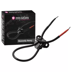 mystim - elektro penisový krúžok - silikón - čierny