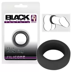   Black Velvets - erekčný krúžok hrubostenný 2,6 cm - čierny