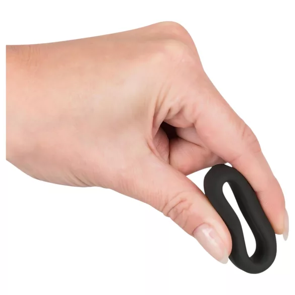 Black Velvets - erekčný krúžok hrubostenný 2,6 cm - čierny