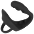 Black Velvets - análna dildo s krúžkom na penis a semenníky - čierna