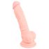 Lekársky - lekársky silikónový dildo (18 cm) - naturálny