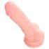 Lekársky - lekársky silikónový dildo (18 cm) - naturálny