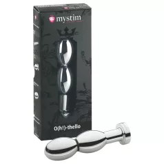   mystim O(h!)-thello - elektro análny kolík guľatý - strieborný