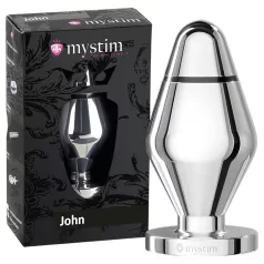   mystim Little John - elektro análny kolík - veľký - strieborný