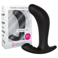 mystim Twisting Tom - elektro análny dildo (čierny)