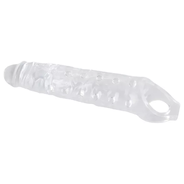 Crystal Skin - návlek na penis s guličkami - priehľadný
