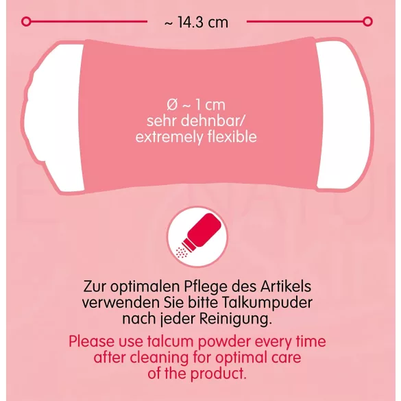 Nature Skin - masturbátor vagína a anál - realistický materiál - telová/čierna