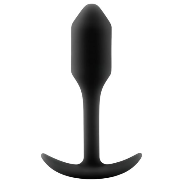 b-vibe Snug Plug 1 - análny kolík s vnútornou záťažou (55g) - čierny
