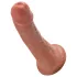 King Cock - dildo realistické - 15 cm - hnedá