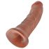 King Cock - realistický dildo - 20 cm - tmavá farba