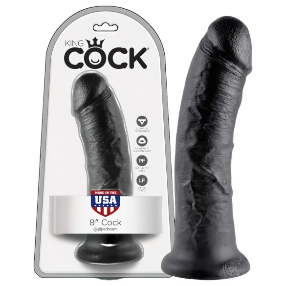 King Cock 8 dildo (20 cm) - čierna