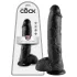 King Cock - realistický dildó s semenníkmi - 25 cm - čierny