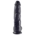 King Cock - realistický dildó s semenníkmi - 25 cm - čierny