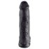 King Cock veľký semenný dildo (30 cm) - čierny