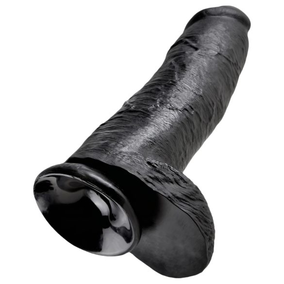 King Cock veľký semenný dildo (30 cm) - čierny