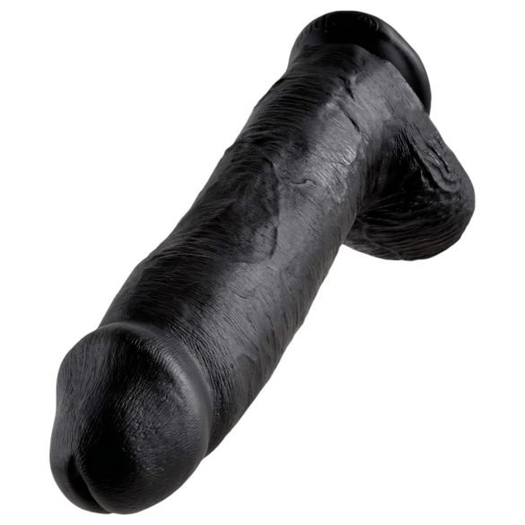 King Cock veľký semenný dildo (30 cm) - čierny