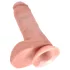 King Cock - dildo s semenníkmi - 20 cm - naturálny