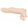 Nature Skin - návlek na penis s erekčným krúžkom - realistický vzhľad