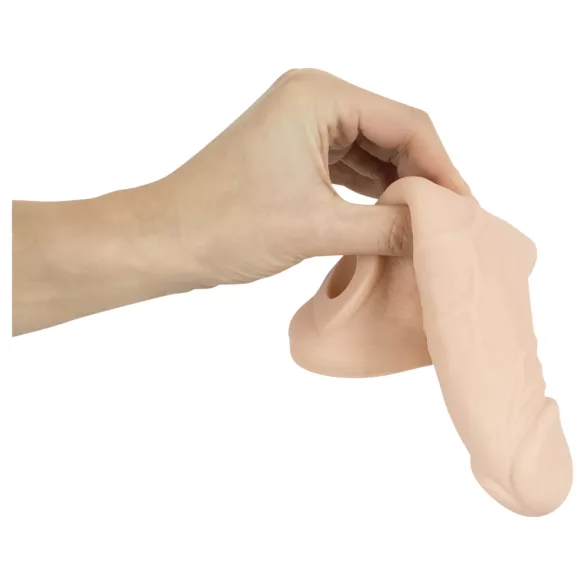 Nature Skin - návlek na penis s erekčným krúžkom - realistický vzhľad