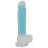 You2Toys Svietiaci Prísavkový Dildo (modrý) - Žiara v Tme