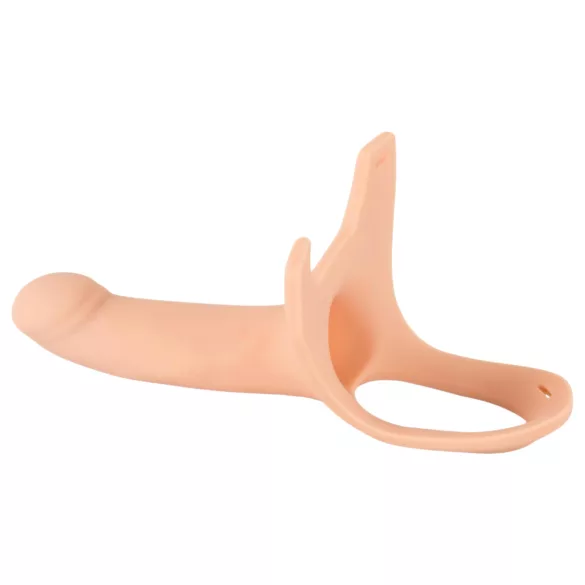 You2Toys - pripínací dutý dildo - stredný - telová farba