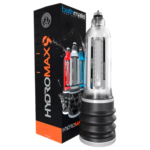 Bathmate Hydromax9 - vodná pumpa na penis - hydraulická - priehľadná