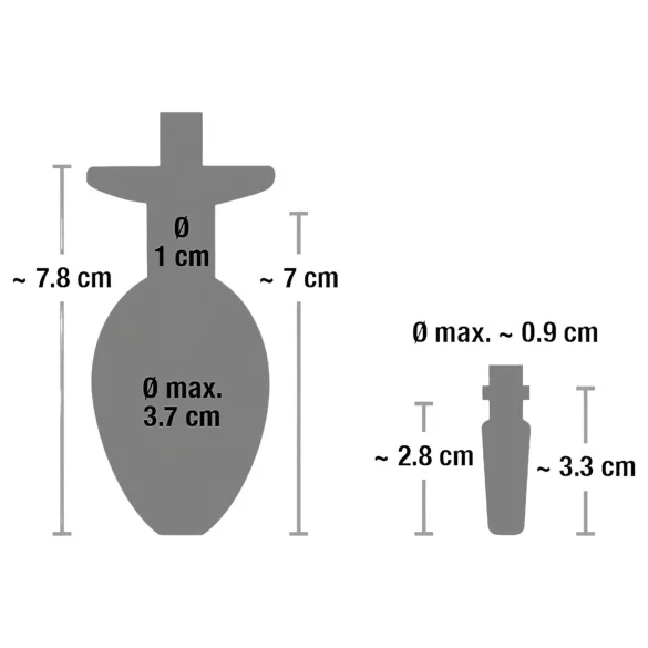 Piss to Ass Plug - análny kolík dutý s dilatátorom močovej trubice