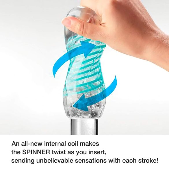 TENGA Spinner Tetra - masturbátor - priehľadný