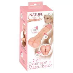   Nature Skin - umelý zadoček a návlek na penis - realistický - telová farba