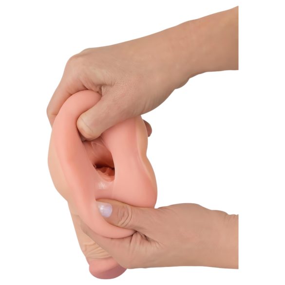 Nature Skin - umelý zadoček a návlek na penis - realistický - telová farba