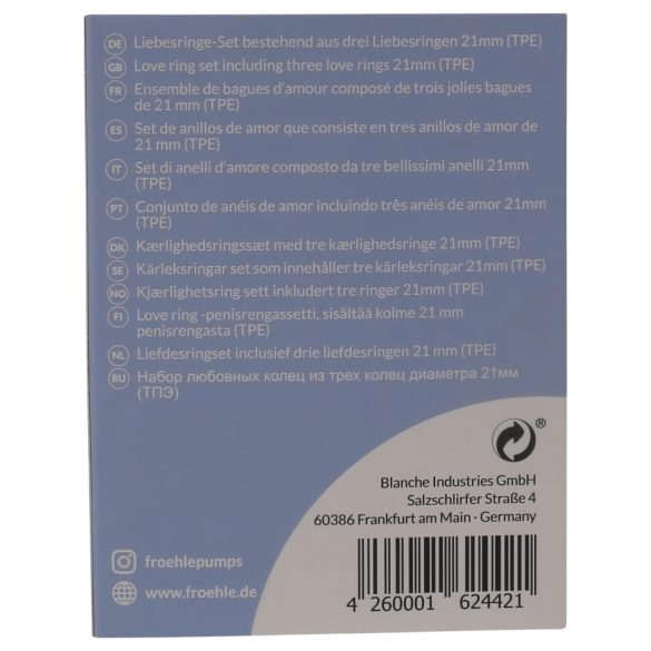 Fröhle - sada lekárskych erekčných krúžkov - 3 ks - 2,1 cm