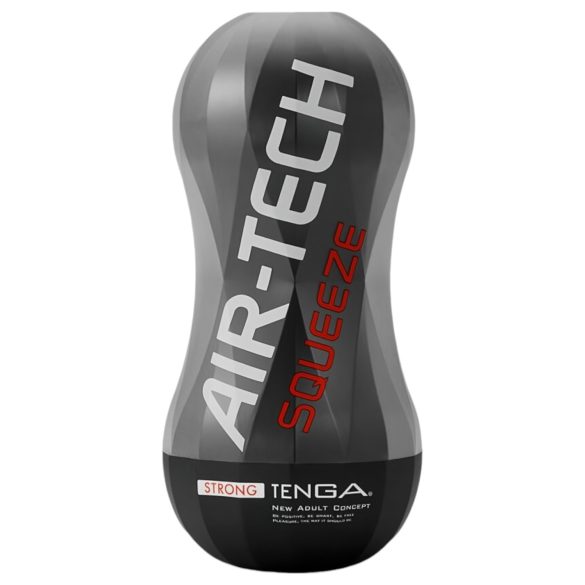 TENGA Air-Tech Squeeze Strong - masturbátor so silným saním - čierny