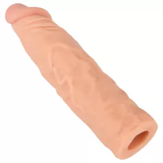 Nature Skin - predlžovací hrubý návlek na penis 19,5 cm