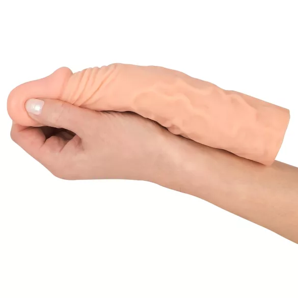 Nature Skin - predlžovací hrubý návlek na penis 19,5 cm