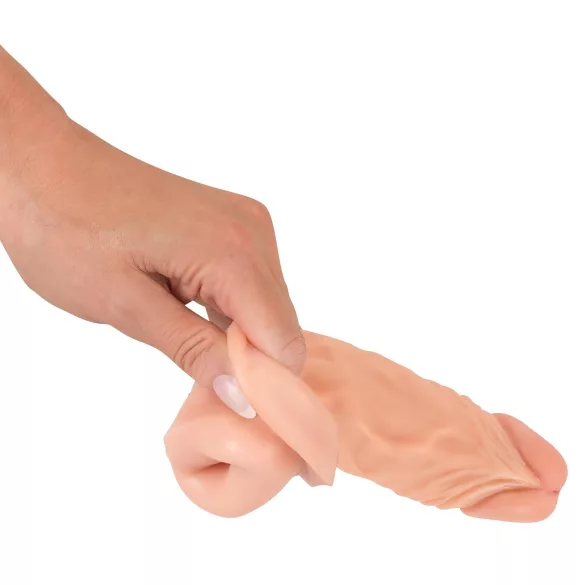 Nature Skin - predlžovací hrubý návlek na penis 19,5 cm