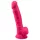 Silexd 7 - prísavkový, žilnatý dildo - 17,5 cm (ružový)