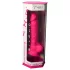 Silexd 7 - prísavkový, žilnatý dildo - 17,5 cm (ružový)