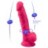 Silexd 7 - prísavkový, žilnatý dildo - 17,5 cm (ružový)