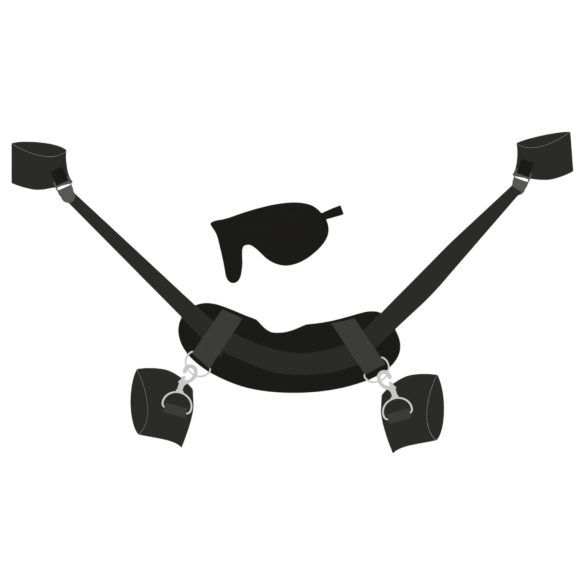 Bad Kitty - putá na krk, zápästia a členky (čierne)