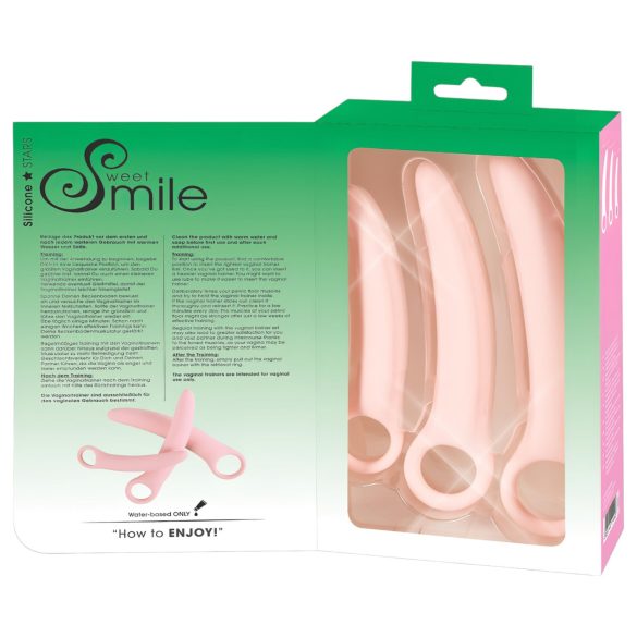 SMILE - vaginálne trenažéry - sada dild - ružové - 3 ks