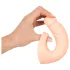 Realistixxx - realistický dvojitý dildo s erekčným krúžkom - naturálny