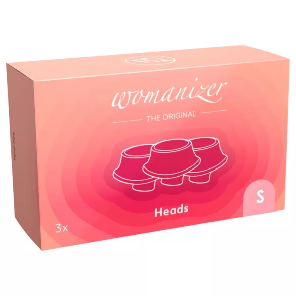 Womanizer Premium Eco - náhradné sacie nadstavce - ružové - 3 ks - M